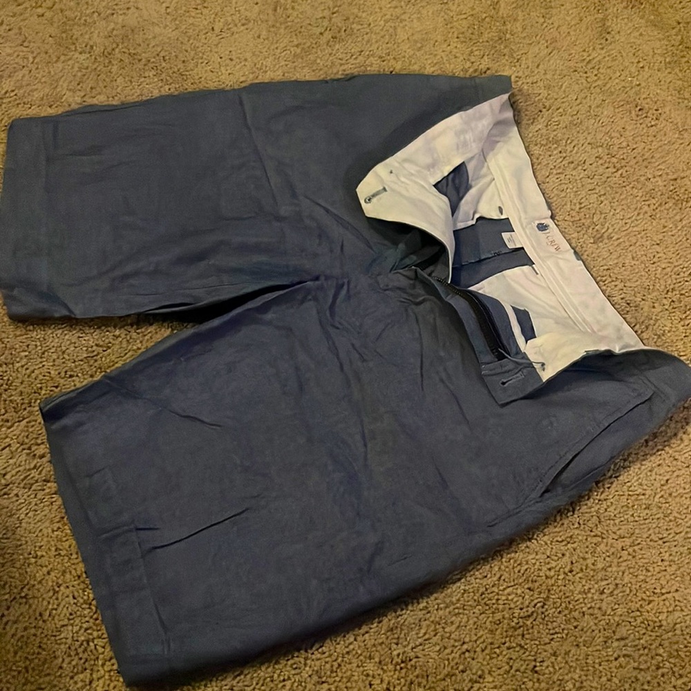 J CREW MENS SHORTS HEATHER BLUE GREY  9” INSEAM